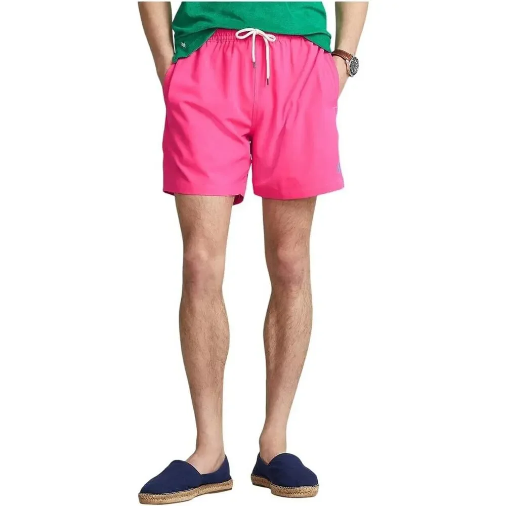 Polo Ralph Lauren Traveler‎ Pink Drawstring Swim Trunks Shorts Men's Size 4XB